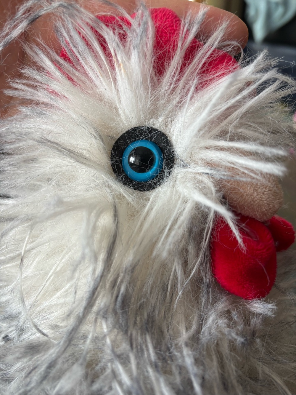 Plush Gray Chicken Toy with Red Comb - Brand: - Picture 9 of 9